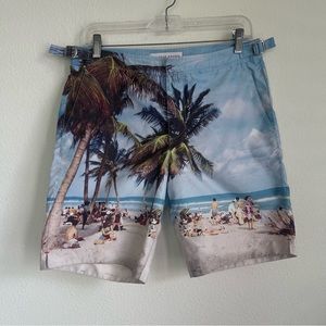 Orlebar Brown Beach Palm Trees OG Classic Dane II Swim Trunks Shorts